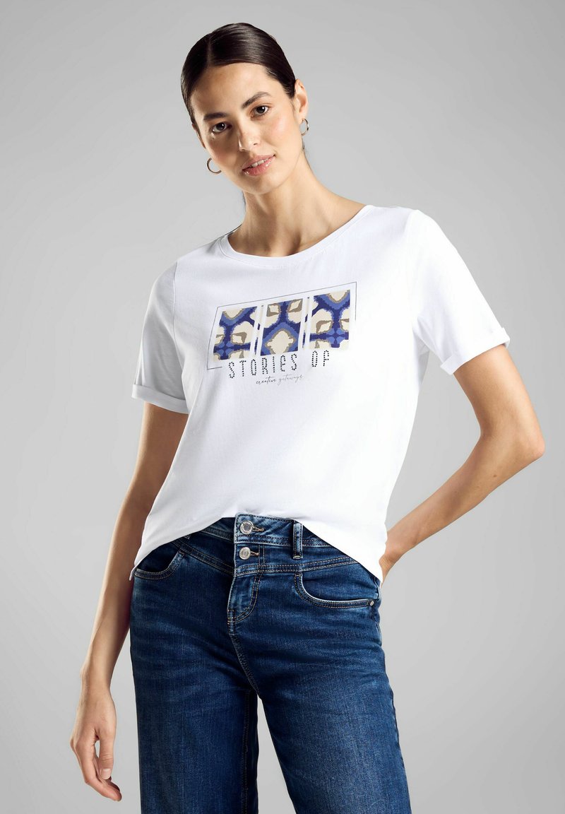Street One MIT FRONT - T-shirt print - weiß