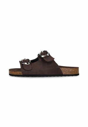 sacha, BRAUNE VELOURSLEDER-SANDALEN - Muiltjes - brown