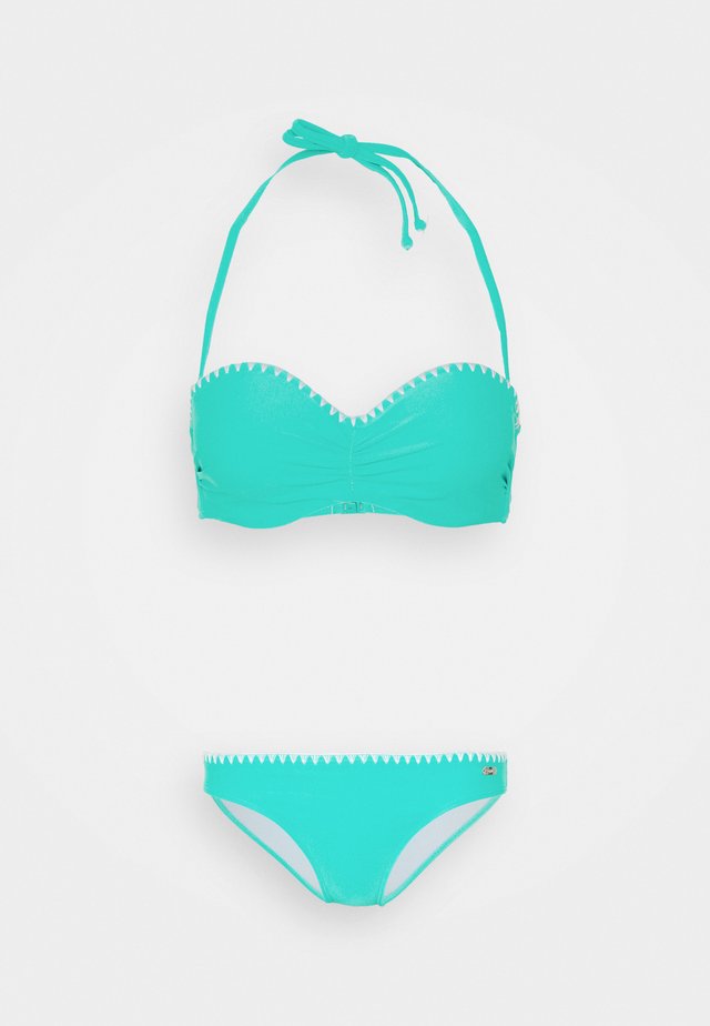WIRE BANDEAU SET - Bikini - turquoise