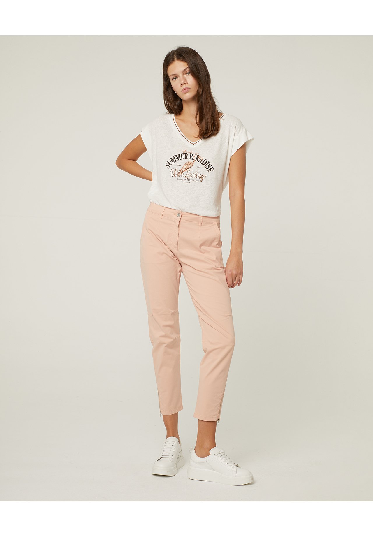 Pantalón de corte ceñido Rosa Pastel | Pantalones y Chinos Benetton Mujer ~  Festa Joubert