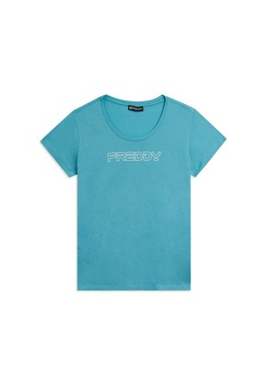 CORTA LOGO IN OUTLINE GLITTER - Camiseta estampada - blue