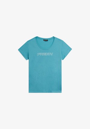 Freddy, CORTA LOGO IN OUTLINE GLITTER - Camiseta estampada - blue