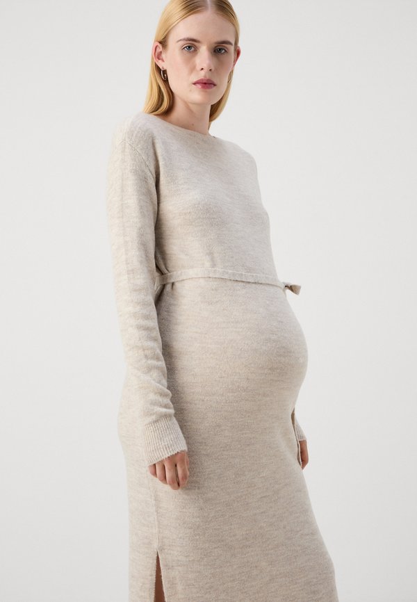 VMMLEFILE BOATNECK DRESS  - Jumper dress - birch melange2