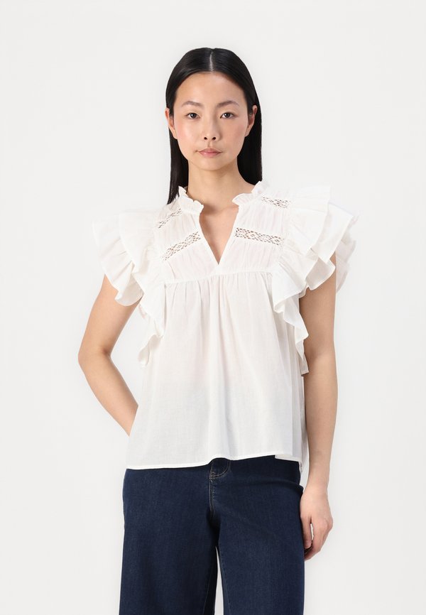 ONLSUNNY LIFE FRILL - Blouse - cloud dancer3