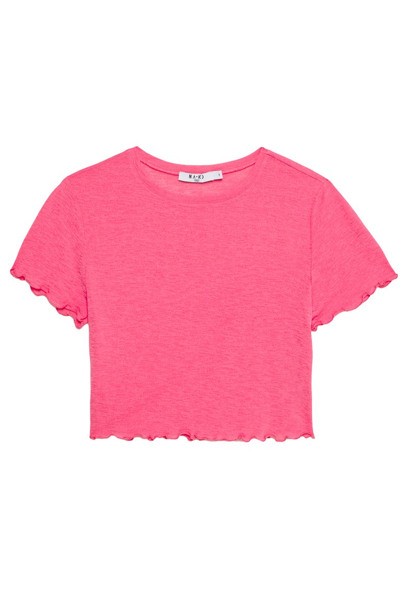 NA-KD T-shirt basic donkerroze