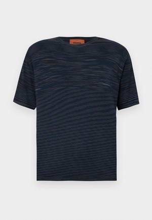 SHORT SLEEVE - Camiseta estampada - navy blue/grey space