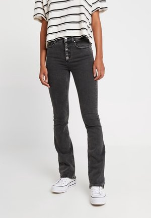 Flared Jeans - black denim