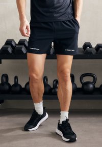 Under Armour - PROJECT ROCK LEG DAY SHORT - Pantaloncini sportivi - black/white Immagine in miniatura 1