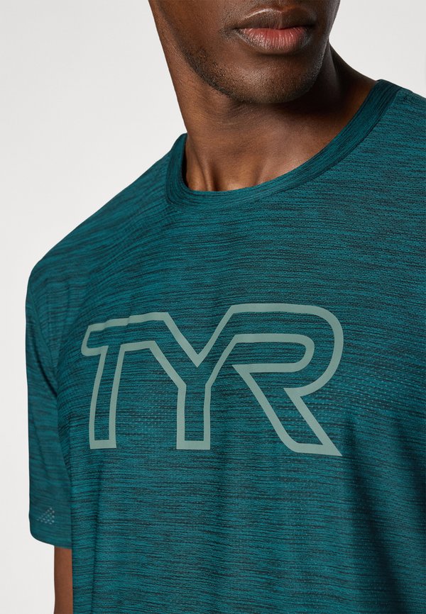 AIRTEC SHORT SLEEVE TEE LARGE LOGO - Sports T-shirt - emerald3