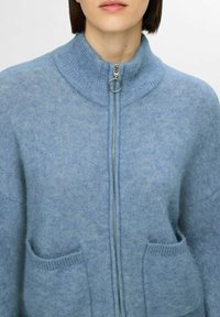 Selected Femme SLFSIA ZIPPER CARDIGAN  - Strickjacke - endless sky