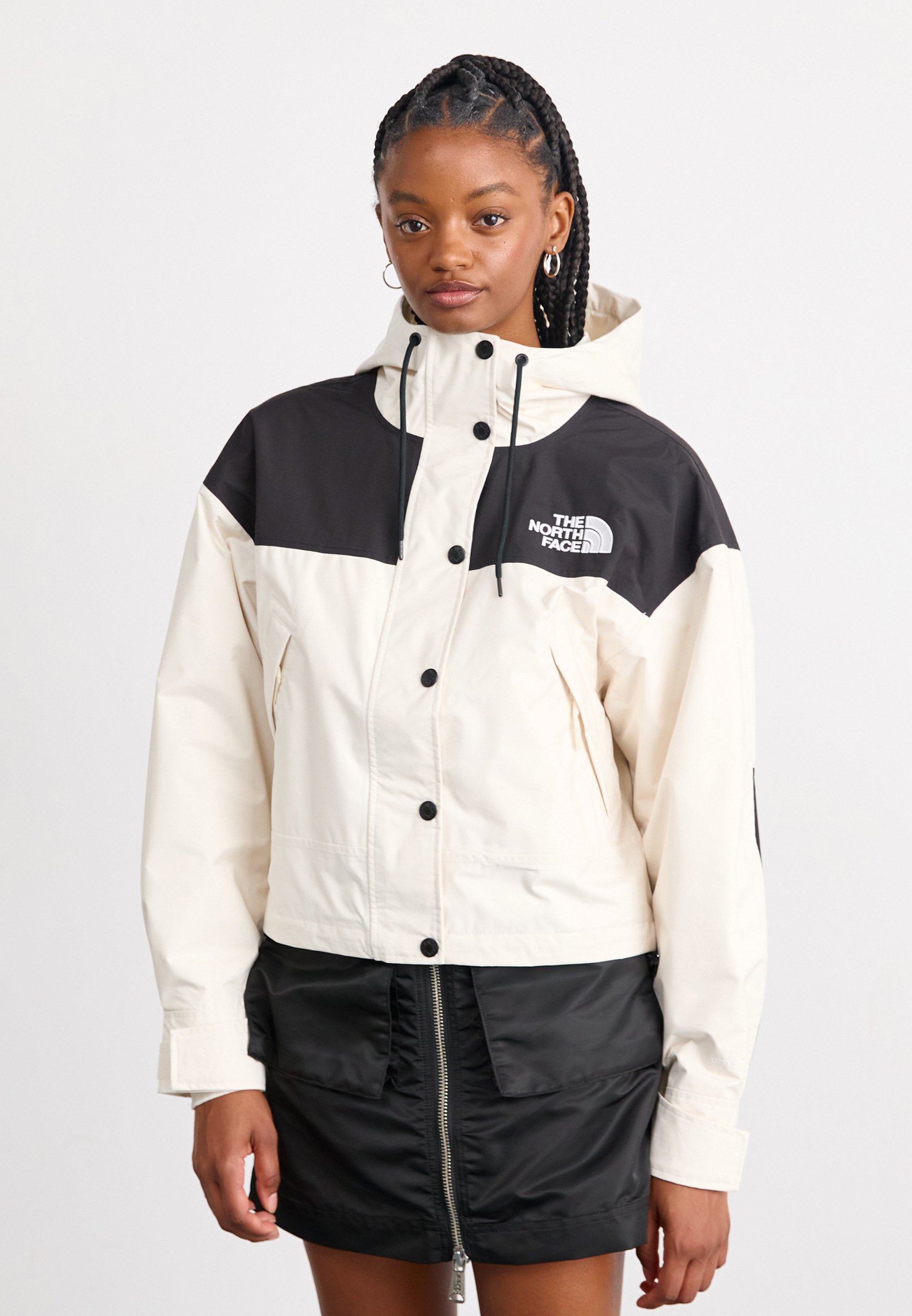 The North Face Regenjas - white dune tnf black/crème - Zalando.nl