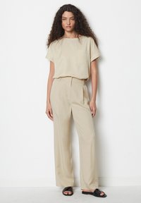 Marc O'Polo STYLE SHORT SLEEVE CREW NECK SOLID - Basic T-shirt - dusty field