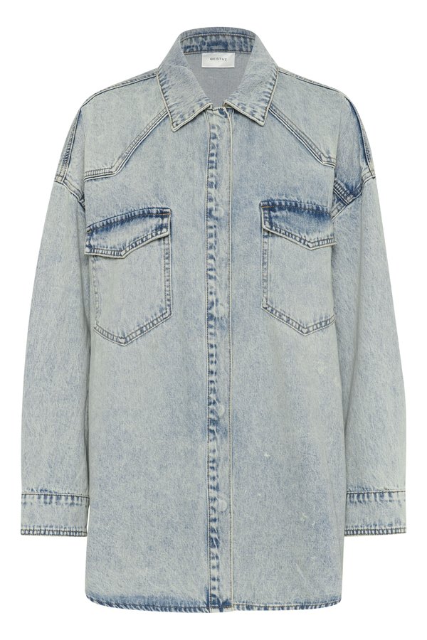 ASHER - Button-down blouse - mid acid wash4