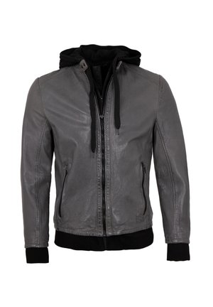 KAILAN - Lederjacke - grau