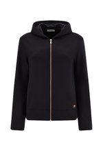 Felpa Freddy Con Zip E Collo Alto - Jersey Cotone/Elastan, Nero Taglia XL