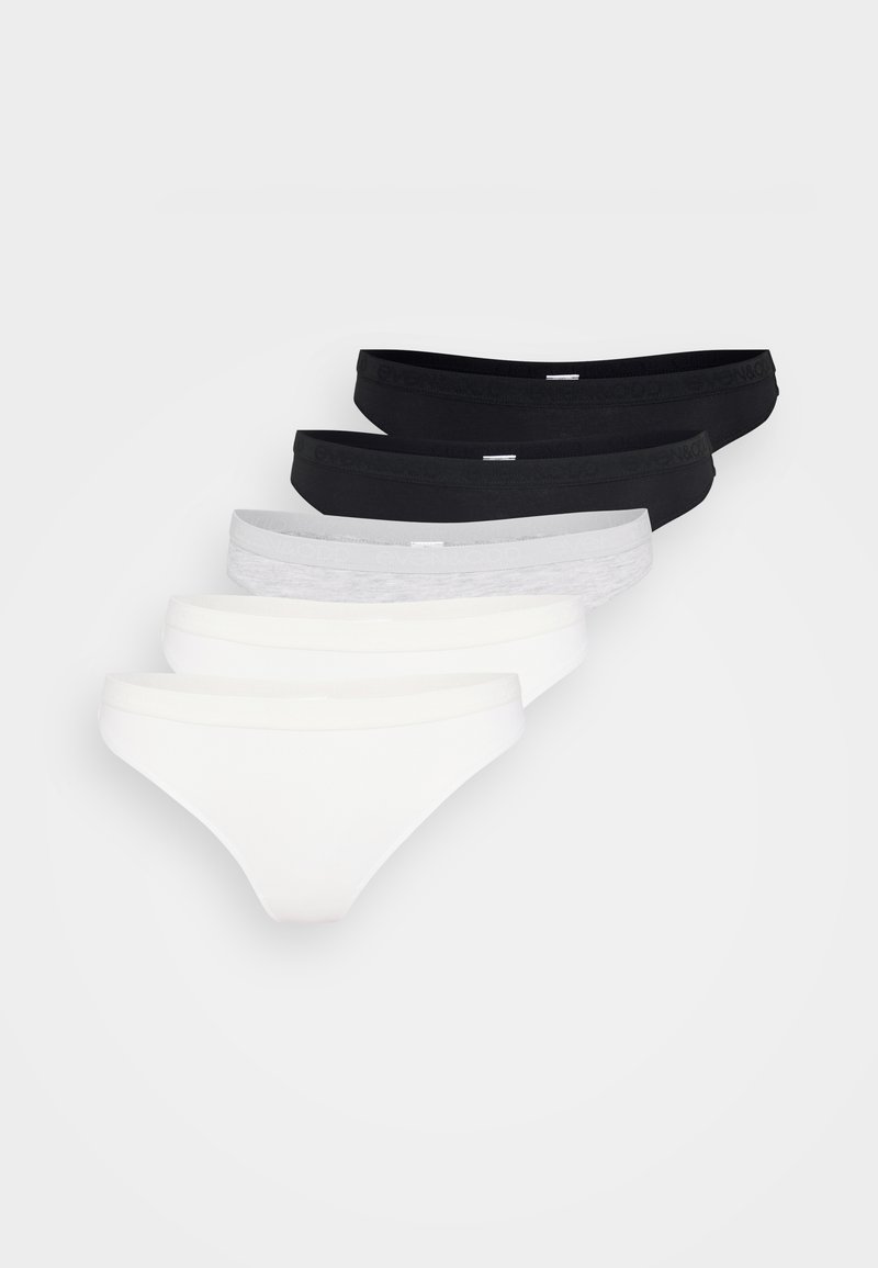 Pack de six culottes bikinis en blanc, gris clair, gris foncé et noir. Fabriquées dans un tissu doux et extensible avec une taille lisse.