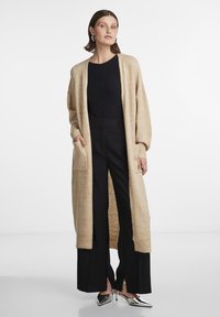 YAS YASBALIS LONG CARDIGAN - Cardigan - beige