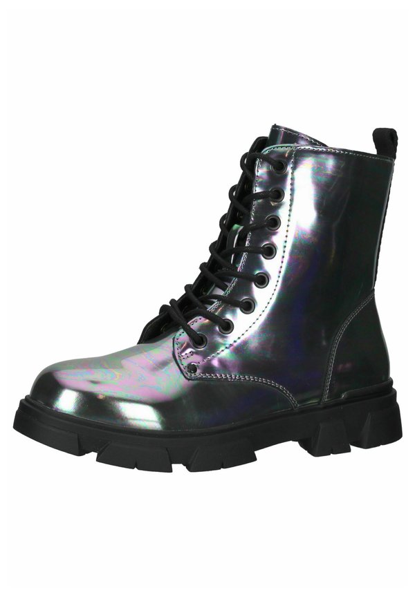 Schnürstiefelette – silver petrk