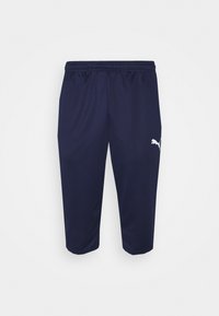 Puma - TEAMLIGA TRAINING PANTS - Pantaloni sport 3/4 - peacoat/white Imagine miniatură 1