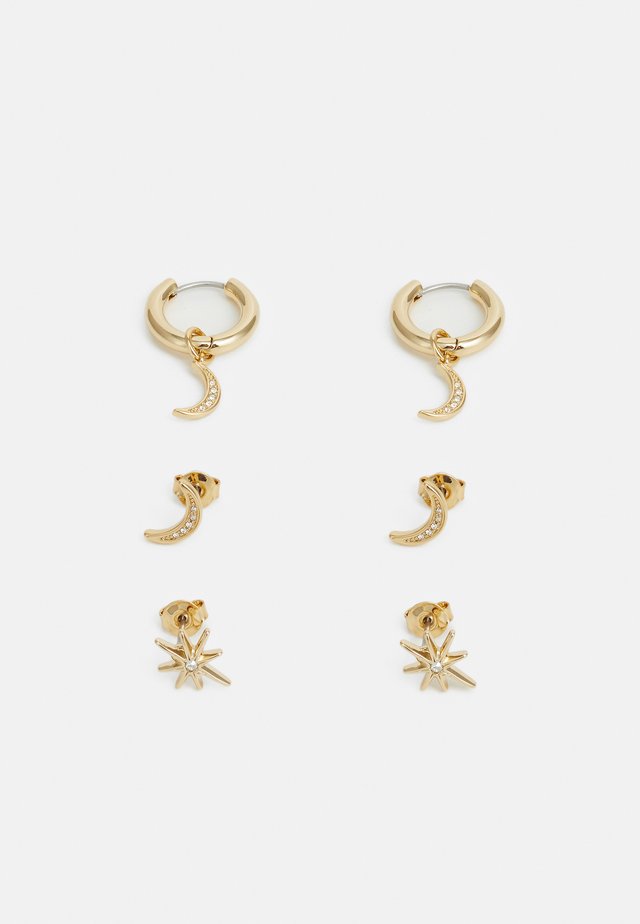 CELESTIAL MINI STUD HUGGIE TRIO 3 PACK - Earrings - gold-coloured