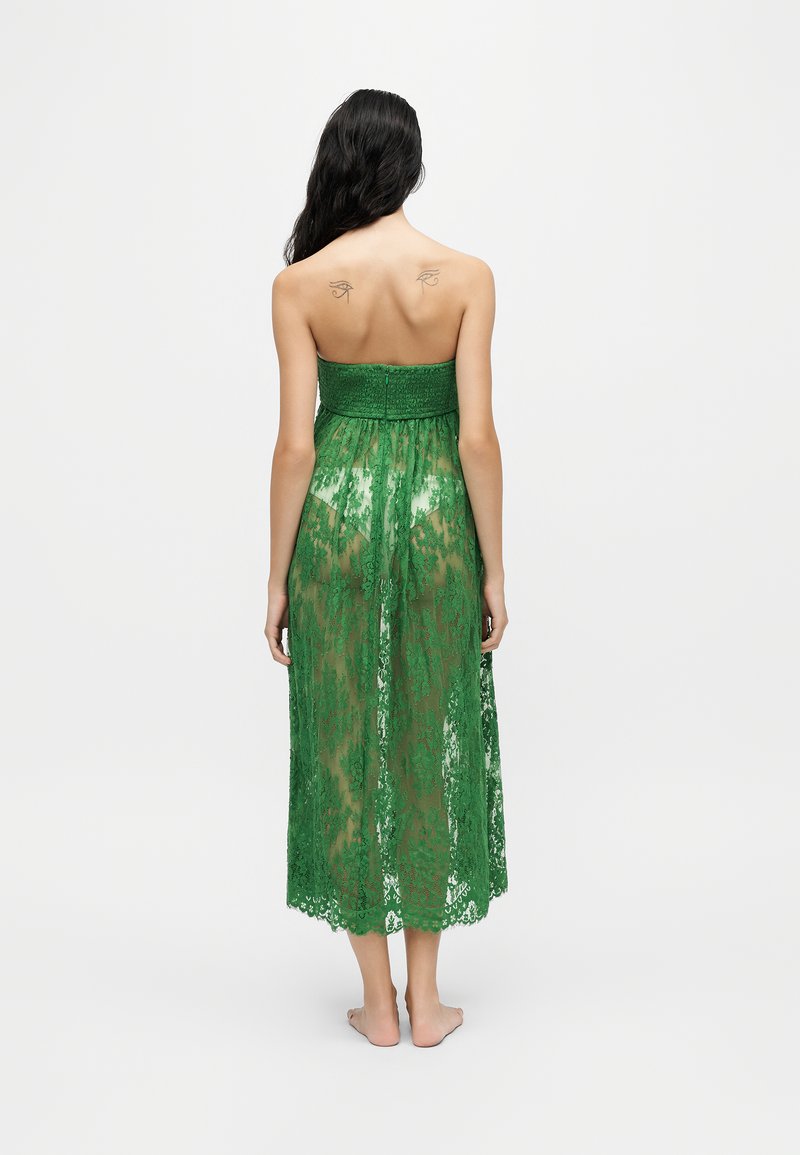 carmella green sequin dress Sea STRAPLESS - Beach accessory - Mini dress