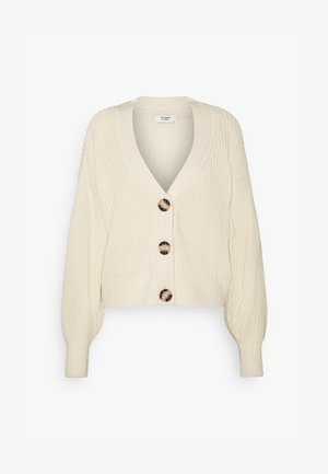 JDYJUSTY SHORT CARDIGAN - Gilet - eggnog