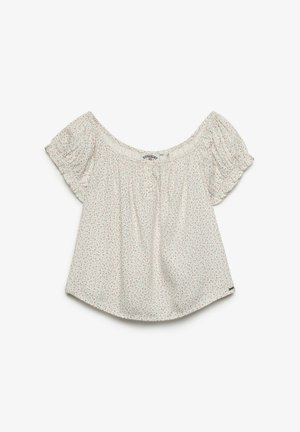 Superdry & Co, Blusa - off white mini roses