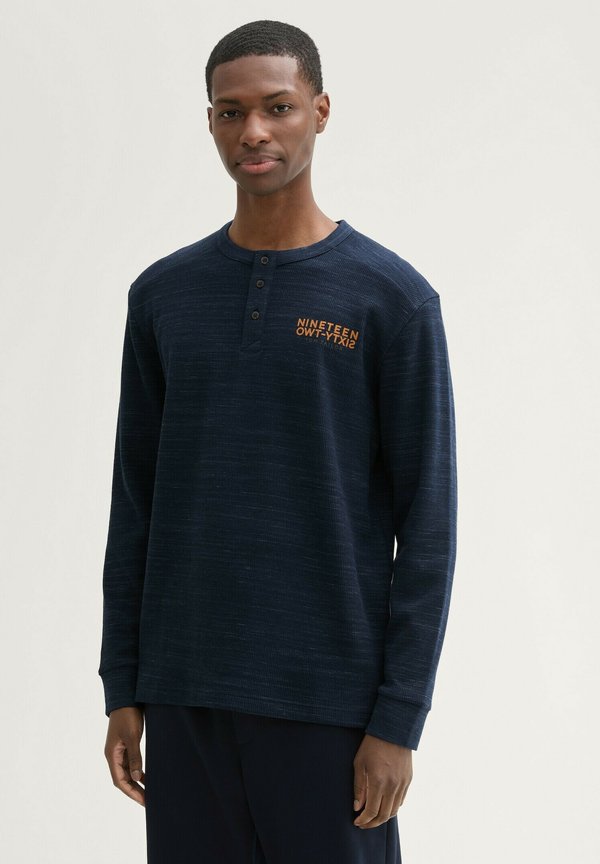 HENLEY MIT WAFFELSTRUKTUR - Langarmshirt