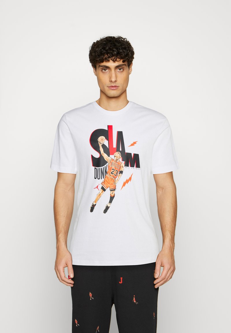 Jordan GAME CREW - T-shirt print - white