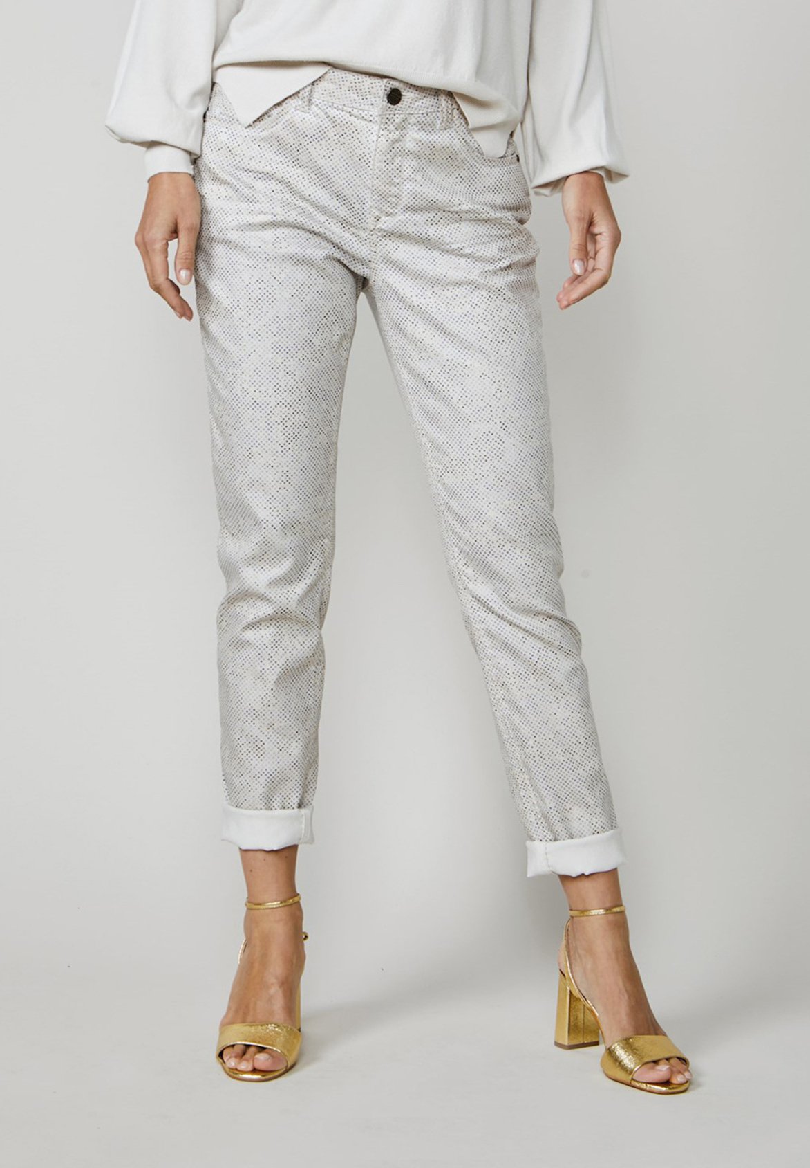 Summum Woman SLIM FIT - Broek - ivory/wit - Zalando.nl