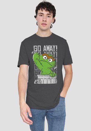 SESAME STREET GO AWAY - Print T-shirt - anthracite