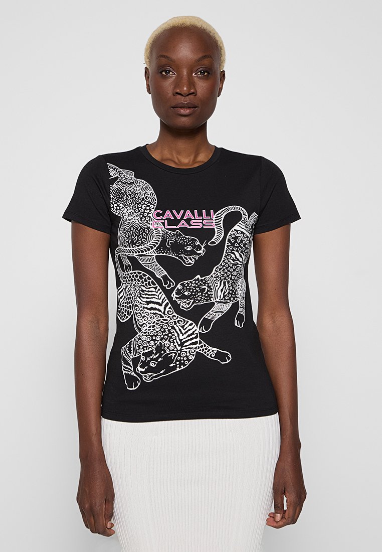 Cavalli Class T-shirt print zwart Cavalli Class T-shirt print zwart