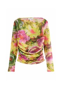 RUCHED SIDE LONG SLEEVE   - REGULAR FIT - Blouse - pink green floral