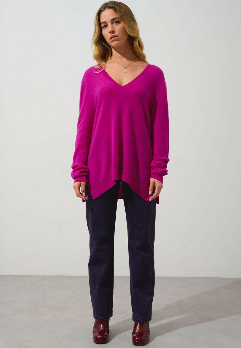 Authentic Cashmere COL V DEVANT ET DOS - Trui - purple