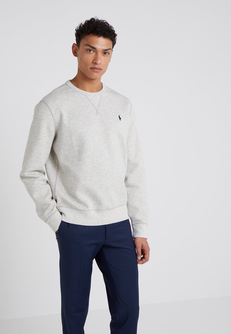 Polo Ralph Lauren DOUBLE-KNIT SWEATSHIRT - Sweatshirt - light heather ...