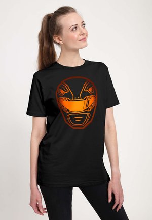 POWER RANGERS HELMET CARVING - T-shirt con stampa - black