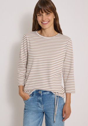 Cecil, 3/4-ARM SHIRT MIT RUNDHALS UND STREIFEN - T-shirt à manches longues - natural taupe