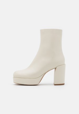 ZIP UP MID BOOT - High heeled ankle boots - bone