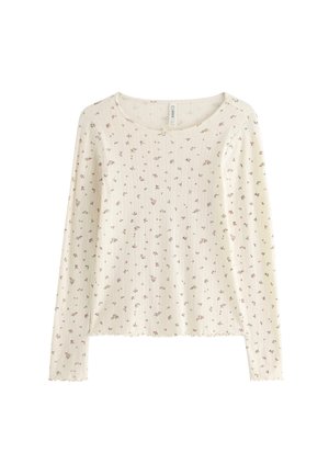 Lindex, LINDEX PYJAMA TOP IN POINTELLE LINDEX - Nattøj trøjer - dusty white