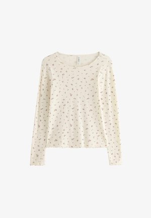 Lindex, LINDEX PYJAMA TOP IN POINTELLE LINDEX - Nattøj trøjer - dusty white