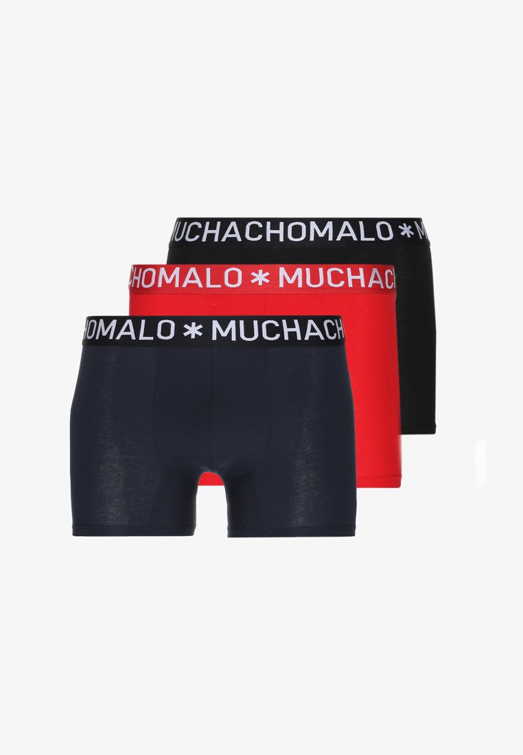 MUCHACHOMALO SOLID 3 PACK - Boxer aderenti - black/dark blue/red