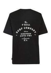 Must have musteljakas T-särk, mille seljal on valge kiri: "O'Neill Surf Company alates 1952. aastast, California S.C." Lühikesed varrukad, mugav lõige.