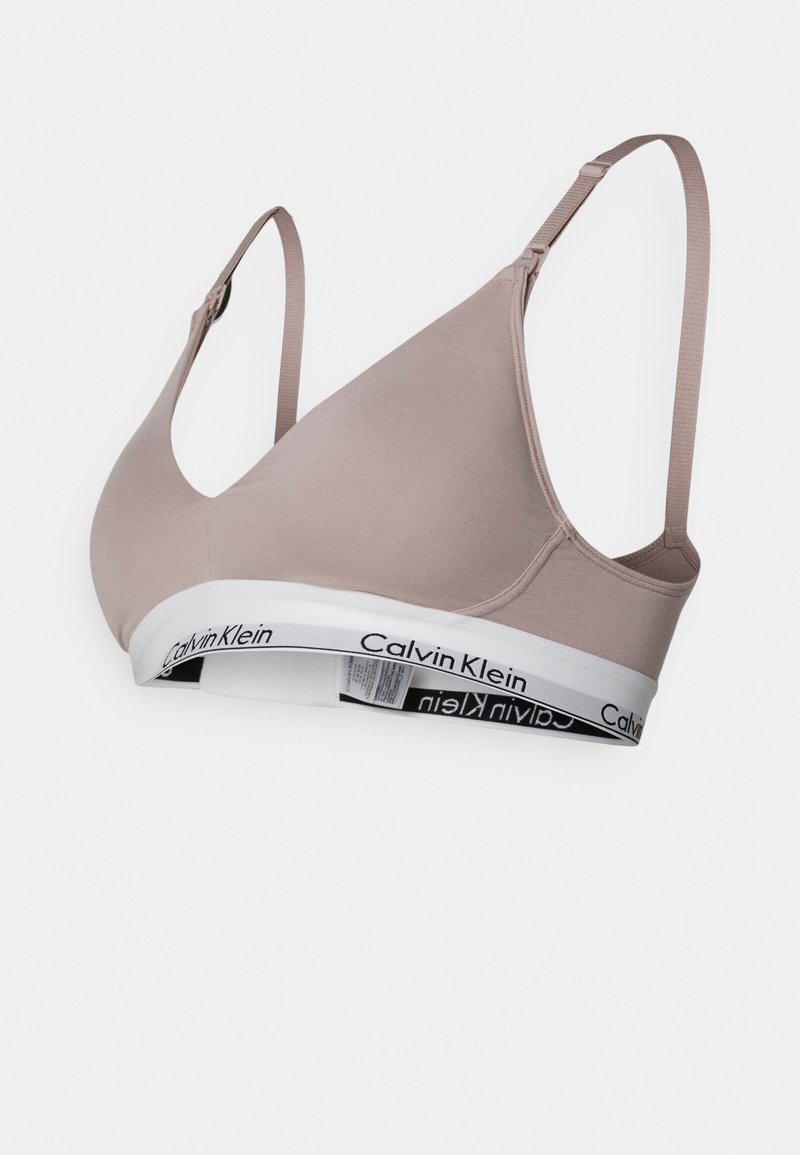 Calvin Klein Underwear MATERNITY LIGHTLY LINED TRIANGLE ICON - Trojuholníková podprsenka - beige