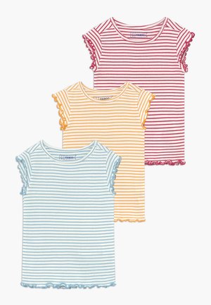 3 PACK - Jednoduché triko - red/light blue/yellow