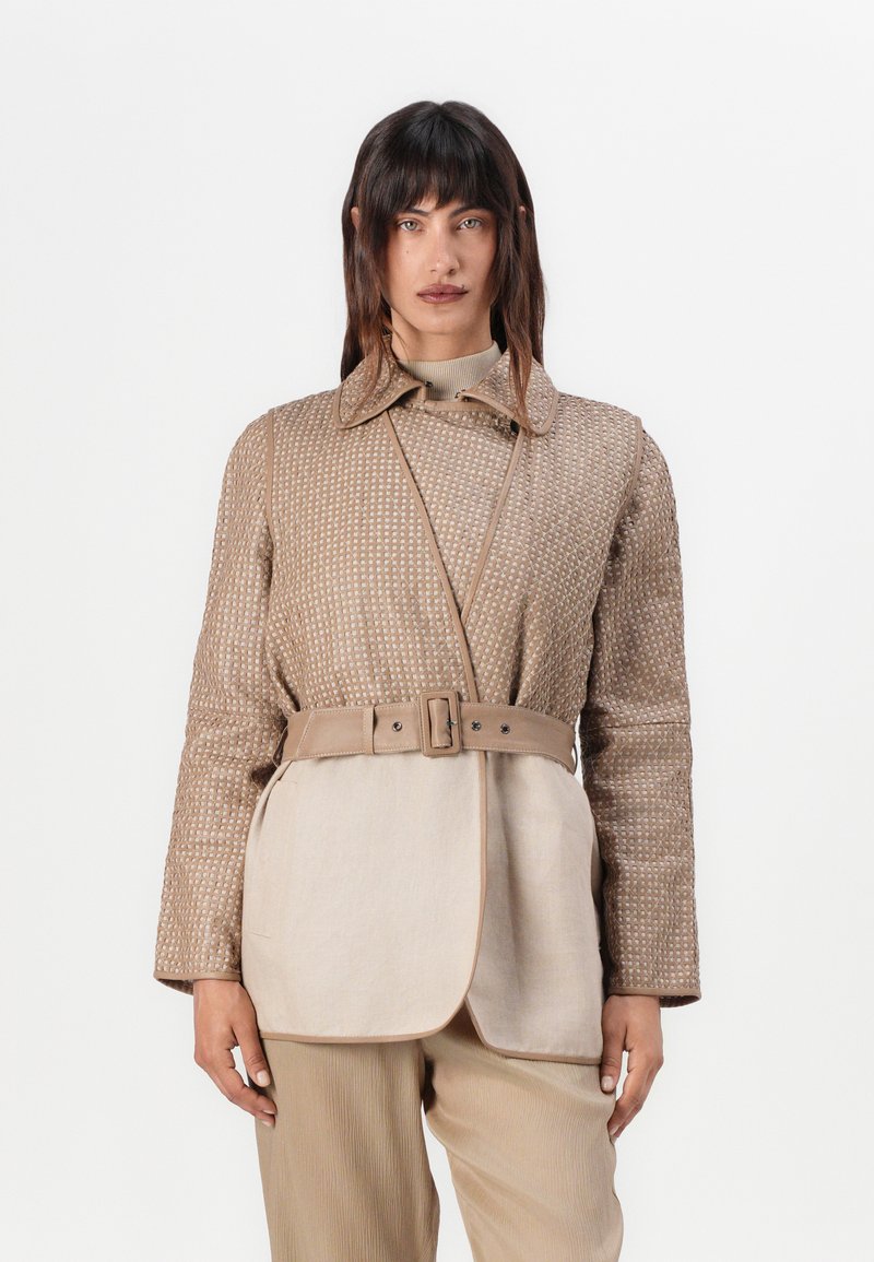 Emporio Armani Leren jas bruin Emporio Armani Leren jas bruin