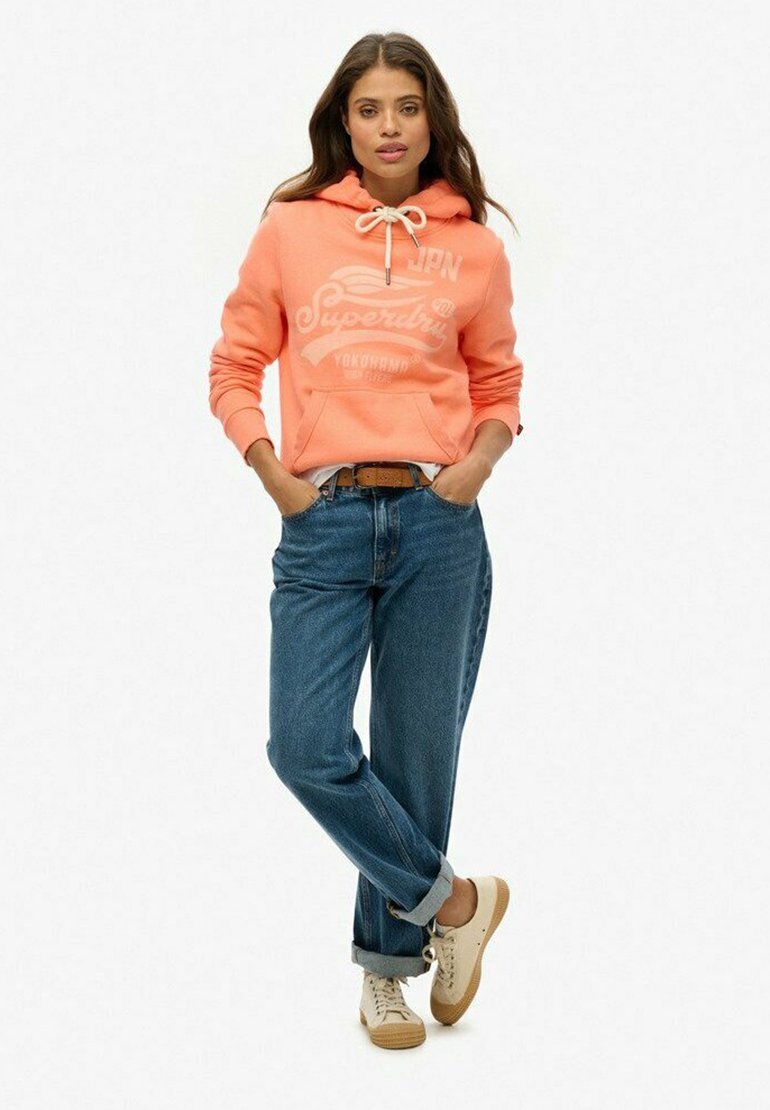 Superdry & Co Hoodie koraalrood