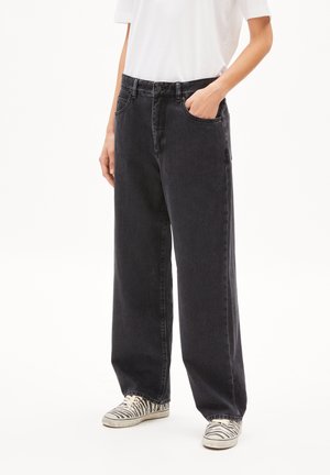 Flared Jeans - mottled black