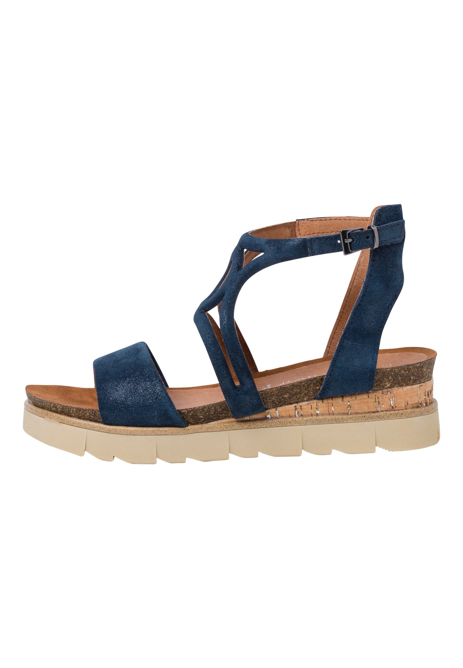 Marco Tozzi Sandalen met plateauzool - navy metallic/Blauw - Zalando.be