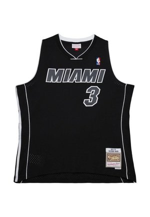 Black Miami basketball jersey with number 3, NBA logo, and Hardwood Classics patch showing 2011-12 Dwyane Wade.
