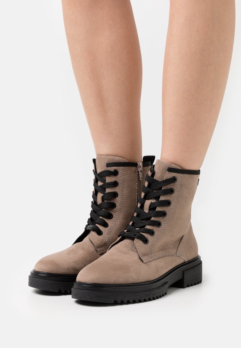 s.Oliver Bottines à lacets - taupe
